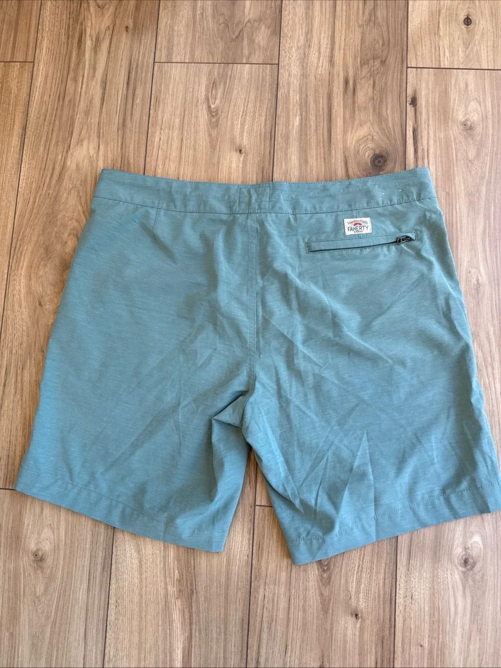 Faherty All Day Shorts Green Chino Drawstring Stretch Casual Size 36 9